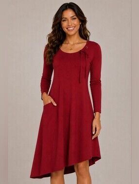 Jorge Perez Women's Long Sleeve, Asymmetrical Sweater Tunic/Dress - NWT